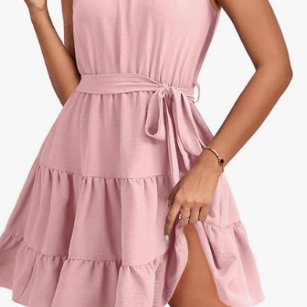 Umenlele Baby Pink Summer Dress